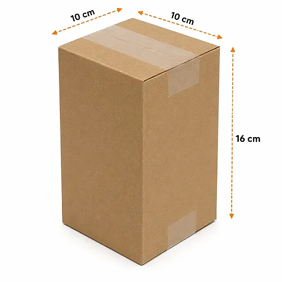 10x10x16cm Koli - 0,5 Desi Koli - Tek Oluklu Koli - Kraft - 2