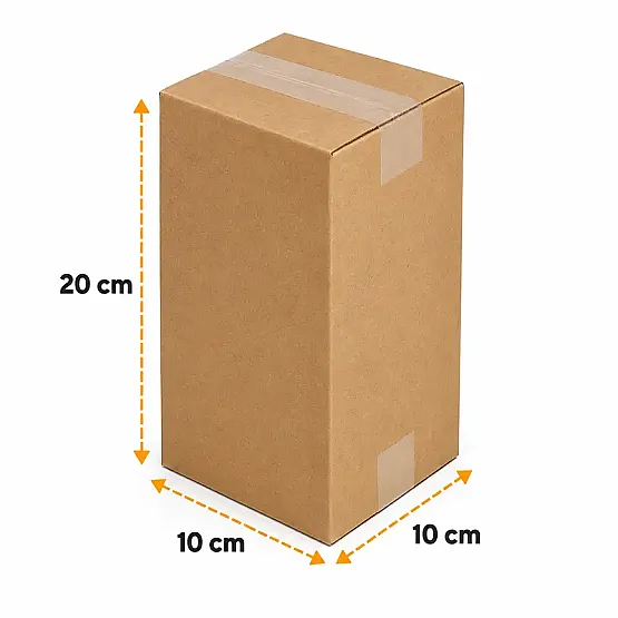 10x10x20cm Koli - 0,7 Desi Koli - Tek Oluklu Koli - Kraft - 3