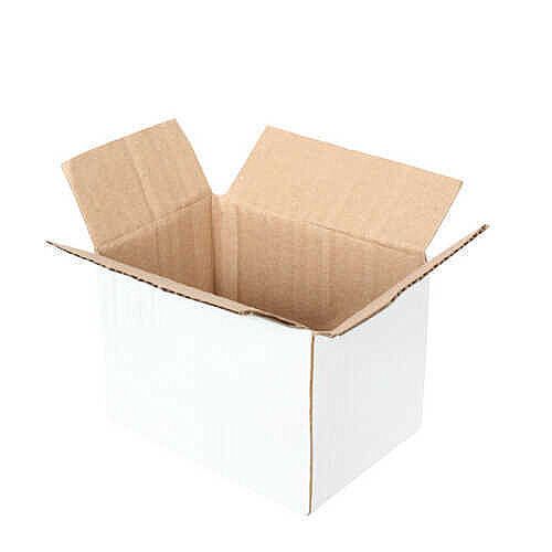 10x7x7cm White Double Wall Cardboard Box - 1