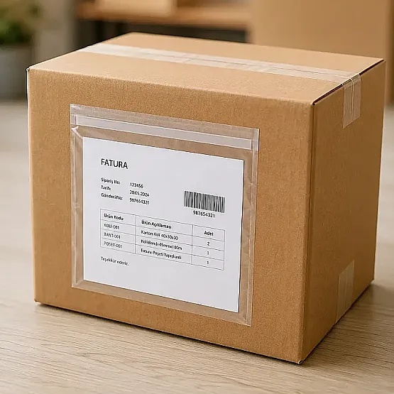 11*14cm Yapışkanlı Fatura Cebi - 250 Adet - 2