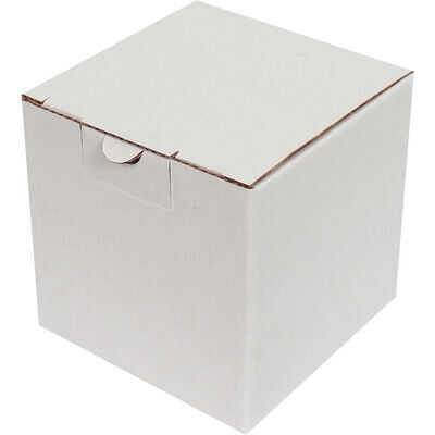 12x10x10,5cm Kilitli Kutu - 0,4 Desi Kutu - Tek Oluklu Kutu - Beyaz - 2