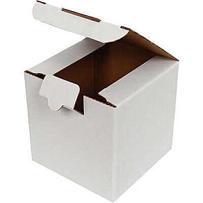 12x10x10.5 cm White Locking Box - 0.4 Desi Box - Kutu