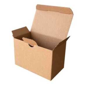 12x7x8cm Kilitli Kutu - 0,2 Desi Kutu - Tek Oluklu Kutu - Kraft - Kutu