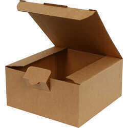 13,5x13,5x6,5cm Kilitli Kutu - 0,4 Desi Kutu - Kraft - 1