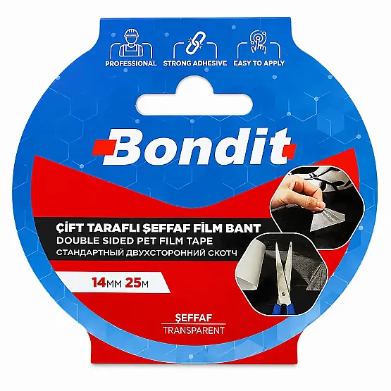 14mm x 25 Metre Çift Taraflı Film Bant - 2