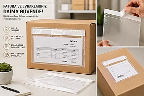 14x25cm Yapışkanlı Fatura Cebi - 250 Adet - Kolicim (1)