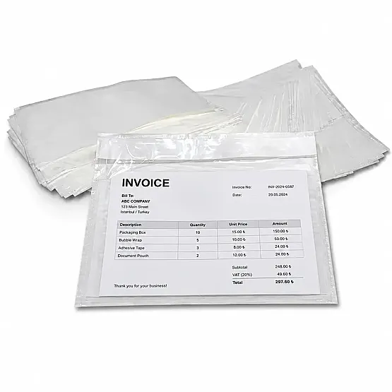14x25cm Yapışkanlı Fatura Cebi - 250 Adet - 3