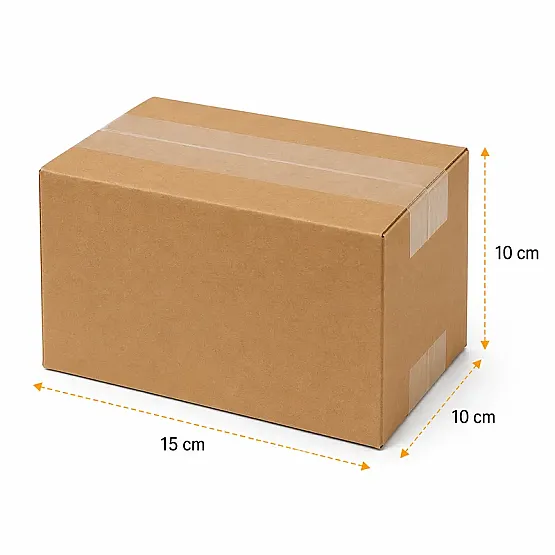 15x10x10cm Koli - 0,5 Desi Koli - Tek Oluklu Koli - Kraft - 3