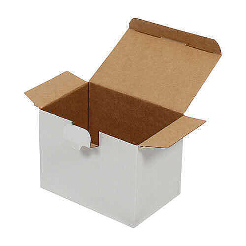 15x10x11cm Kutu - 0,5 Desi Kutu - Kilitli Kutu - Beyaz - 3