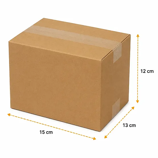 15x13x12cm Koli - 0,8 Desi Koli - Tek Oluklu Koli - Kraft - 2