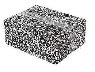 15x13x12cm Koli - 0,8 Desi Koli - Tek Oluklu Siyah Alışveriş Desenli Koli - 2