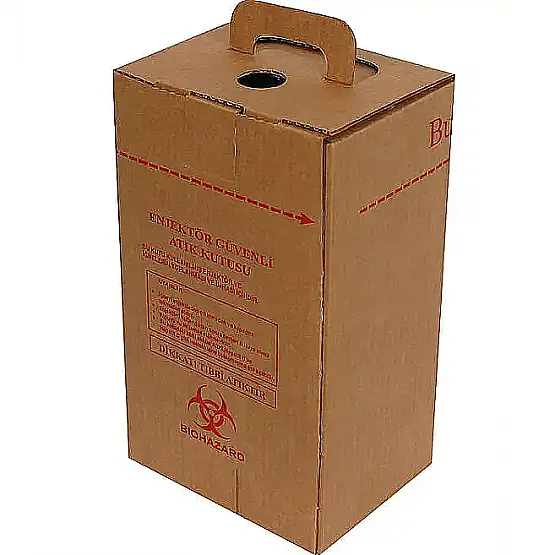 17x13x28,5cm Enjektör Güvenli Atık Kutusu - Kraft - 4