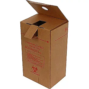 17x13x28,5cm Enjektör Güvenli Atık Kutusu - Kraft - 3