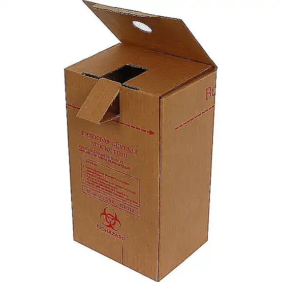 17x13x28,5cm Enjektör Güvenli Atık Kutusu - Kraft - 3