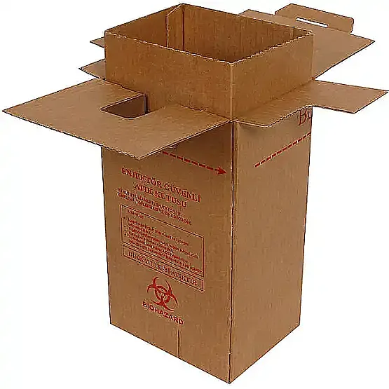 17x13x28,5cm Enjektör Güvenli Atık Kutusu - Kraft - 2