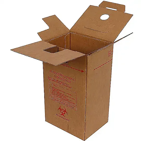 17x13x28,5cm Enjektör Güvenli Atık Kutusu - Kraft - 1