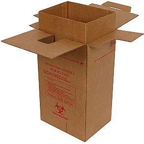17x13x28,5cm Enjektör Güvenli Atık Kutusu - Kraft - Kutu (1)