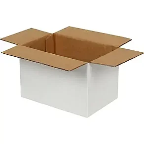 20x10x10cm Koli - 0,7 Desi Koli - Tek Oluklu Koli - Beyaz - 1
