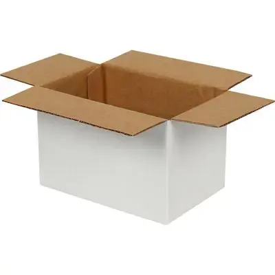 20x10x10cm Koli - 0,7 Desi Koli - Tek Oluklu Koli - Beyaz - Kolici