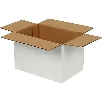 20x10x10cm Koli - 0,7 Desi Koli - Tek Oluklu Koli - Beyaz - 1