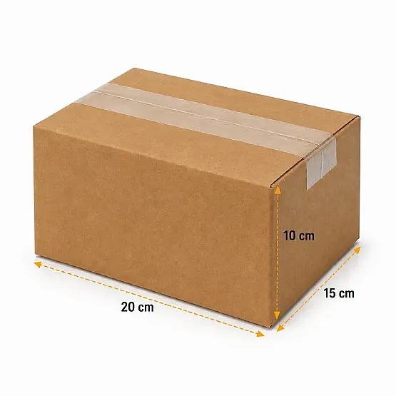 20x15x10cm Koli - 1 Desi Koli - Tek Oluklu Koli - Kraft - 2