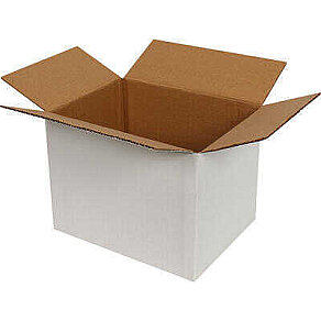 20x15x15cm Koli - 1,5 Desi Koli - Tek Oluklu Koli - Beyaz - Kolici