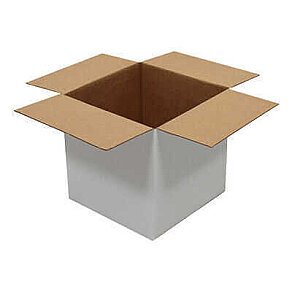 23x23x23cm Koli - 4 Desi Koli - Tek Oluklu Koli - Beyaz - Kolici