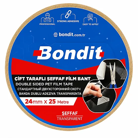 24mm x 25 Metre Çift Taraflı Film Bant - 3