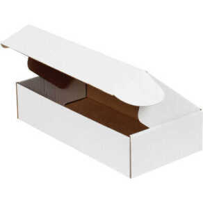 24x12x5,5cm Kutu - 0,5 Desi Kutu - Kilitli Kutu - Beyaz - Kutu