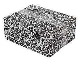 25x20x10cm Koli - 1,7 Desi Koli - Tek Oluklu Siyah Alışveriş Desenli Koli - Kolici (1)
