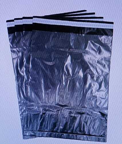 30x37+5 cm Clear Black Mailer Bags - 100 Pieces - 1