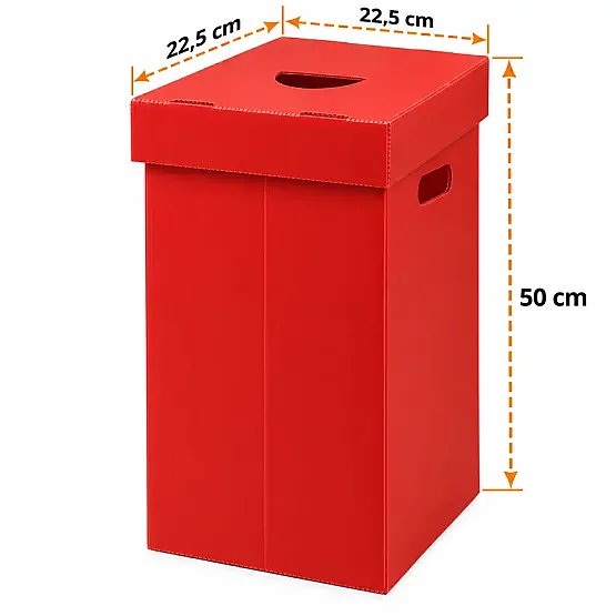 Plastik Atık Pil Kutusu - Kırmızı - 2