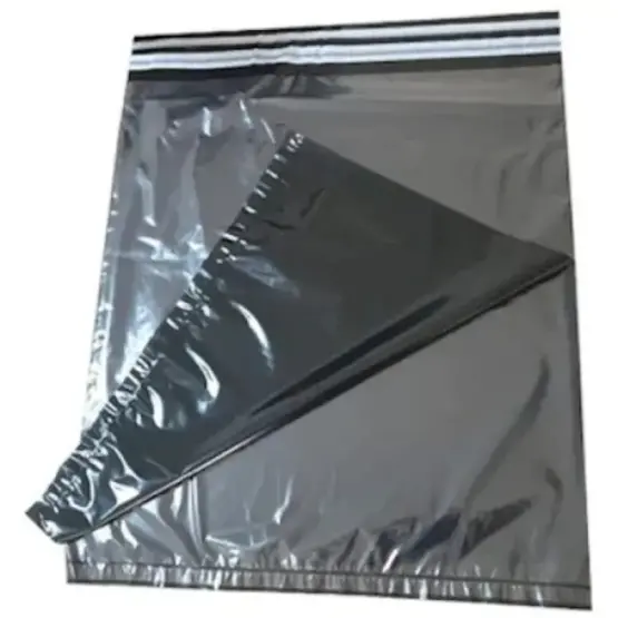 32x40+5cm Cepsiz Şeffaf Siyah Kargo Poşeti - 100 Adet - 1