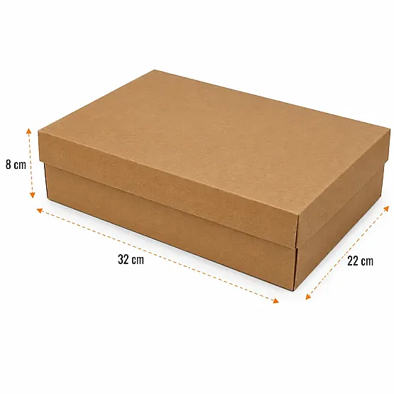32x22x8cm Kutu - 2 Desi Kutu - Kilitli Kutu - Kraft - 3