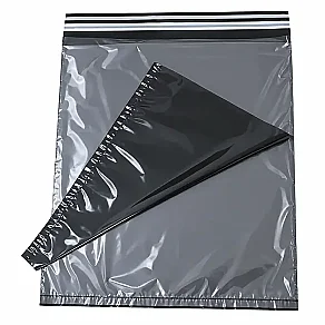 32x40+5cm Pocketless Transparent Black Cargo Bag - 100 Pieces - Kolimarket (1)