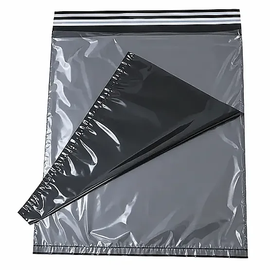 32x40+5cm Pocketless Transparent Black Cargo Bag - 100 Pieces - 2