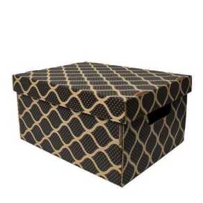 35x27x18cm Siyah Kutu - 6 Desi Kutu - Kilitli Kutu - Kraft - Kolici (1)