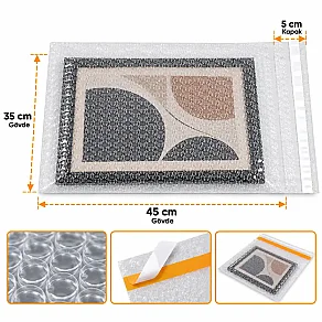 35x45+5 cm Bubble Mailer with Adhesive Strip - Balonlu Naylon (1)