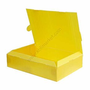 40*29*9cm Plastic Corrugated Box - Yellow - Plastik Koli