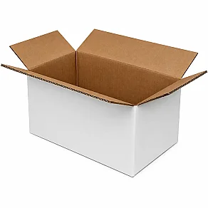 40x20x20cm Koli - 5 Desi Koli - Çift Oluklu Koli - Beyaz - 1