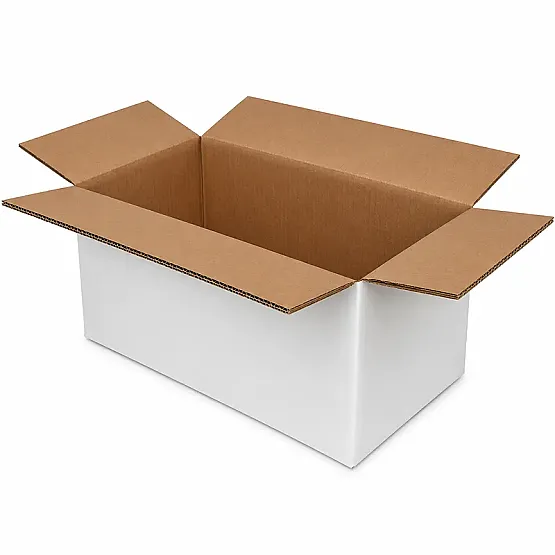 40x20x20cm Koli - 5 Desi Koli - Çift Oluklu Koli - Beyaz - 3