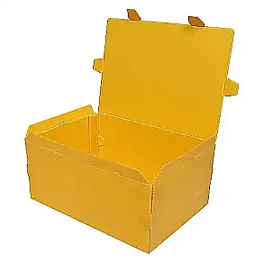 40x29x18 Plastik Kutu - Büyük Boy - Sarı - 1