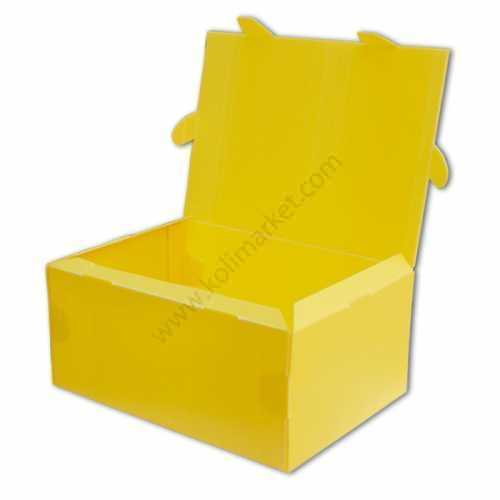 40x29x18 Plastik Kutu - Büyük Boy - Sarı - 1