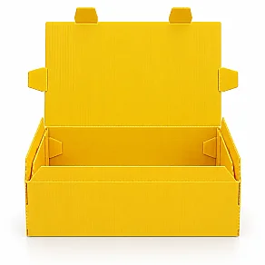 40x29x18 Plastik Kutu - Büyük Boy - Sarı - 3