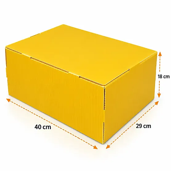 40x29x18 Plastik Kutu - Büyük Boy - Sarı - 2