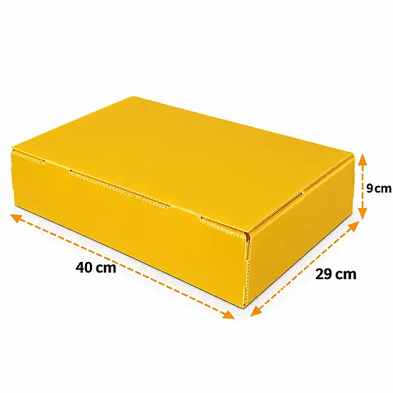 40x29x9cm Plastik Kutu - Orta Boy - Sarı - 2