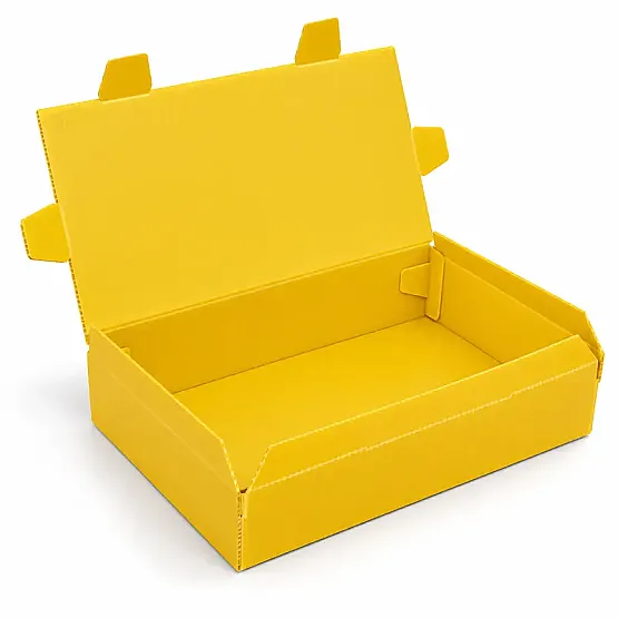 40x29x9cm Plastik Kutu - Orta Boy - Sarı - 1