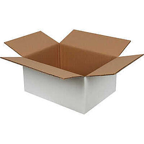 40x30x20cm Koli - 8 Desi Koli - Çift Oluklu Koli - Beyaz - Kolici