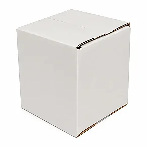 4x4x4cm Koli - 0,02 Desi Koli - Tek Oluklu Koli - Beyaz - Kolici (1)