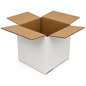 4x4x4cm Koli - 0,02 Desi Koli - Tek Oluklu Koli - Beyaz - 1